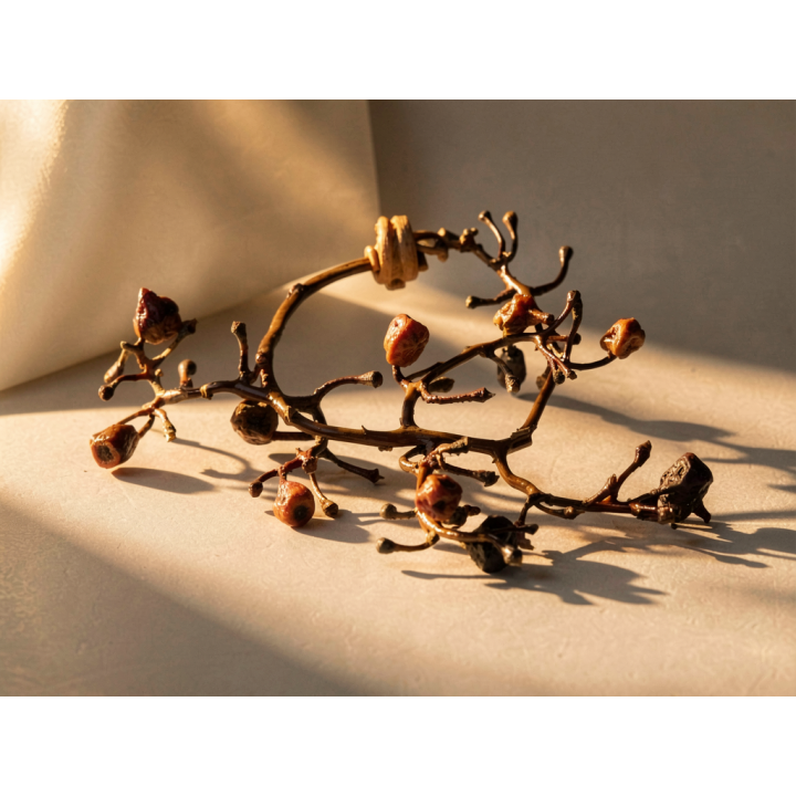 Bracelet ENVOLÉE Raisin vieilli et ses perles de Carottes Stabilisés