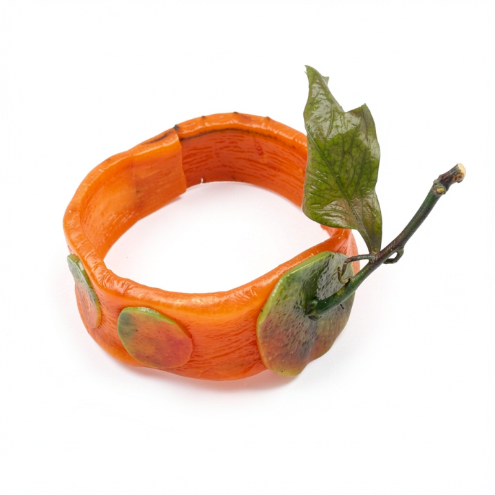 Bracelet HALONA Carotte orange et ses Clémentines à queue Stabilisés