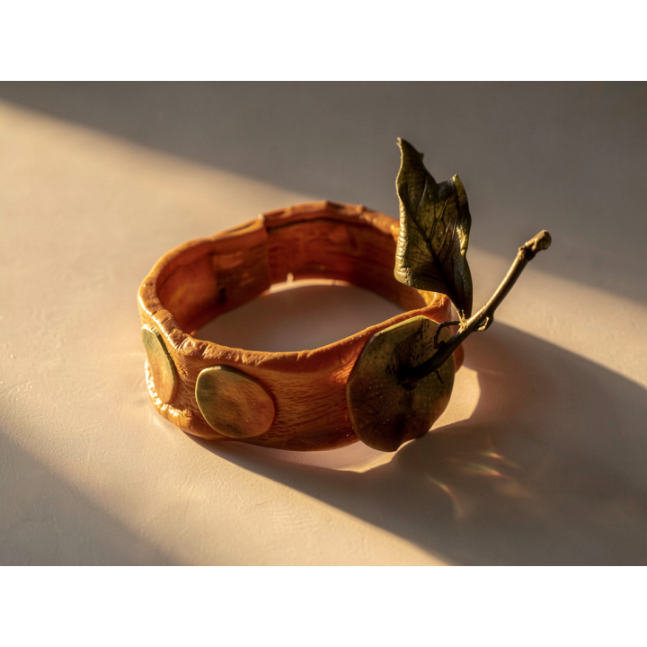 Bracelet HALONA Carotte orange et ses Clémentines à queue Stabilisés