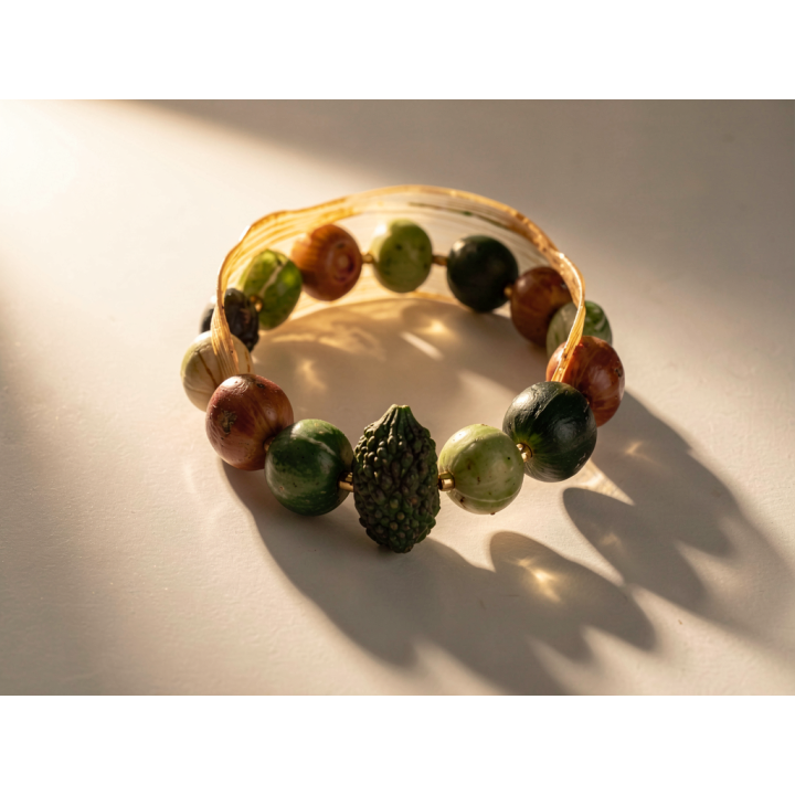 Bracelet Manchette ALTHÉA Blanc de Poireau Stabilisé