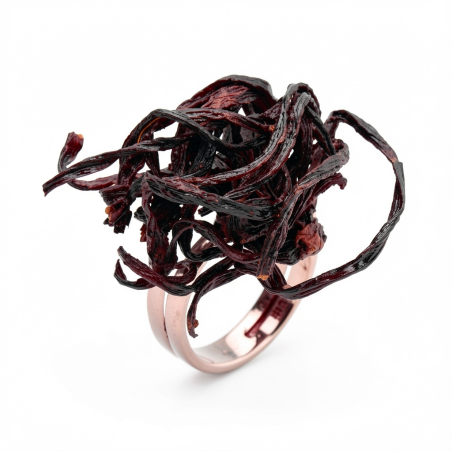 Bague KUNTA Lianes de Betterave rouge Stabilisés