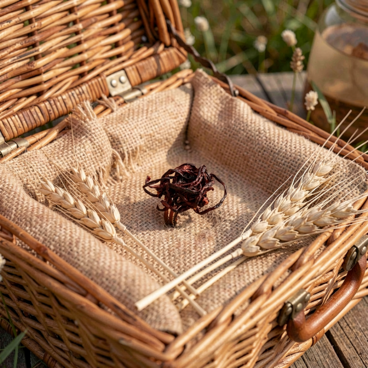Bague KUNTA Lianes de Betterave rouge Stabilisés