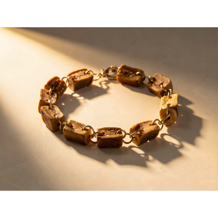 Bracelet PROTECTION DES ANCIENS Perle d'Ail Vieilli Stabilisé