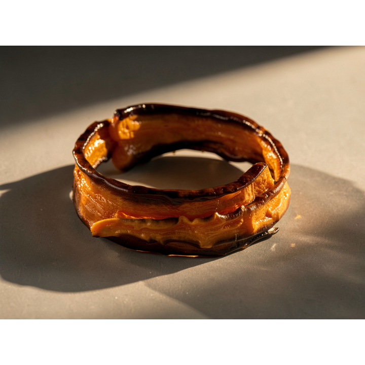 Bracelet TIKAN Carotte bi couleur Orange et prune Stabilisé