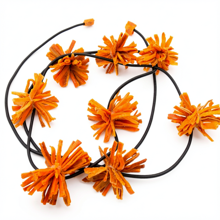 Trois en un AWENA Pompons de Carottes orange Stabilisés