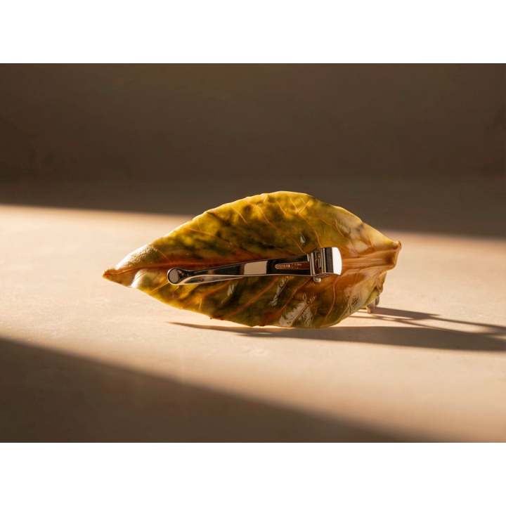 Barrette SECRET DES DRYADES Feuille de Chou frisé Stabilisé