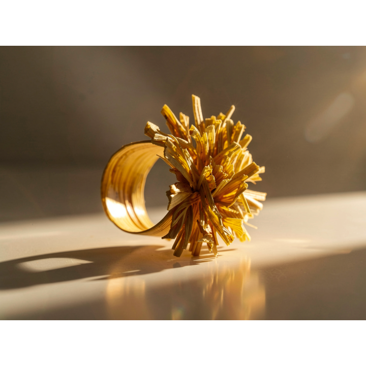 Bague CALYSSA feuille de Maïs Stabilisé