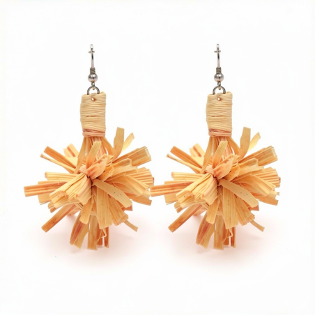 Boucle d'oreille MAYARA feuille Maïs Stabilisé