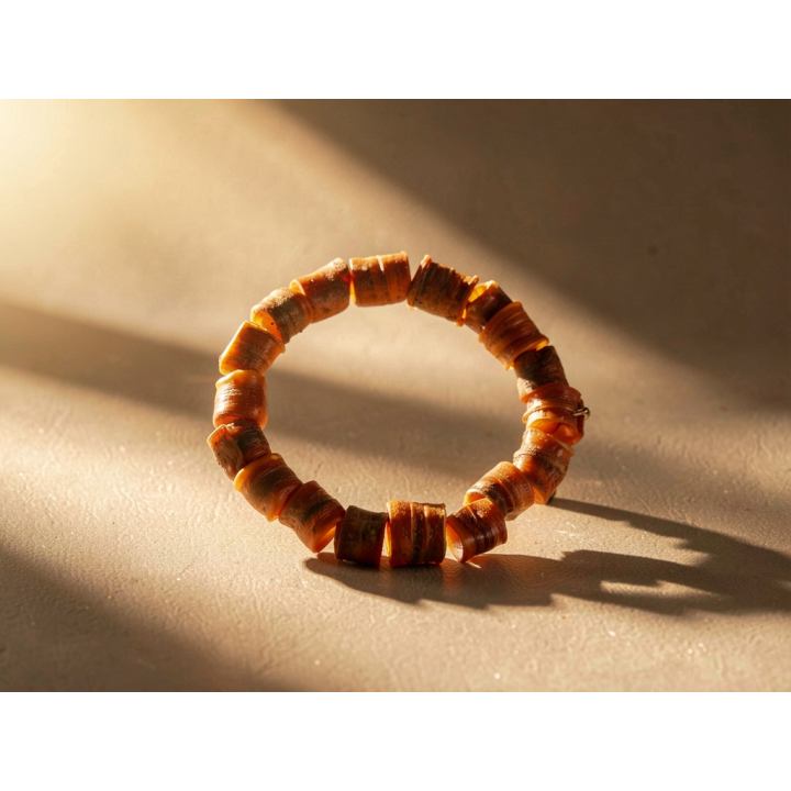 Bracelet ALO Perles Carotte orange sable Stabilisé