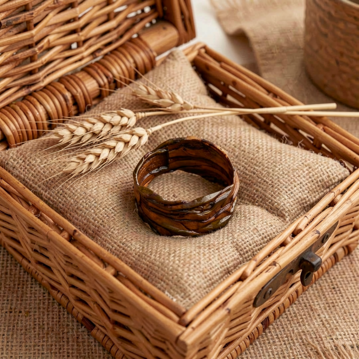 Bracelet CATORI Manchette Feuille de Blette mélangés Stabilisé