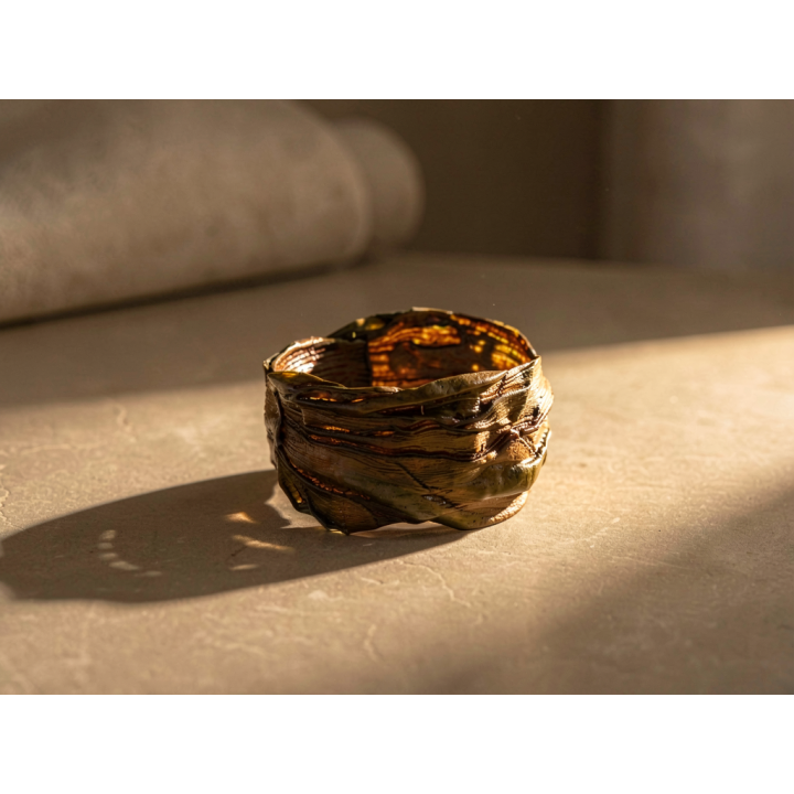 Bracelet CATORI Manchette Feuille de Blette mélangés Stabilisé