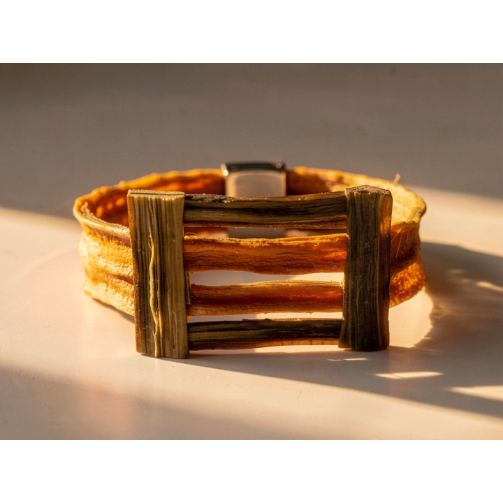 Bracelet CHEYENNE Carotte orange et Son Cadre en pied D'artichaut Stabilisés