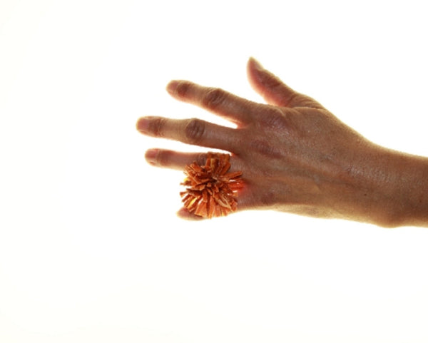 Bague Pompon toute Carotte Orange Stabilité