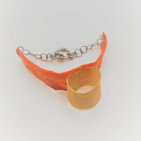 Bracelet Carotte et son tube en Feuille de maïs