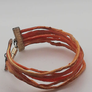 Bracelet lanières carotte orange aimanté Unisexe
