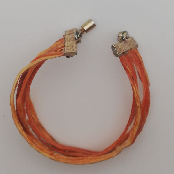 Bracelet lanières carotte orange aimanté Unisexe