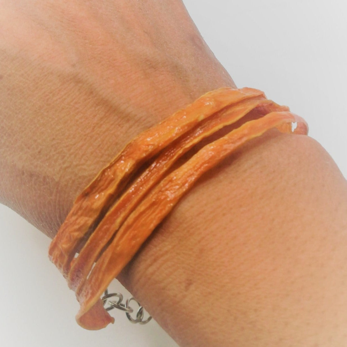 Bracelet carotte orange bande ouverte