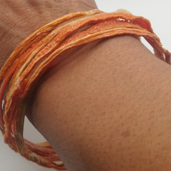 Bracelet lanières carotte orange aimanté Unisexe