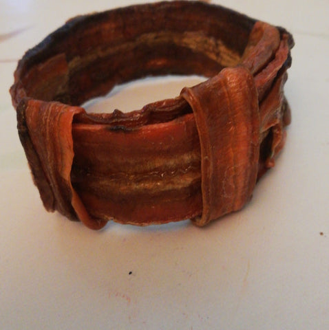 Bracelet BARBARASSE en carottes oranges vieilli stabilisé Unisexe